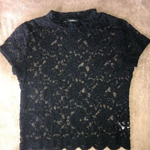 3/$15 5/$25 SEE THROUGH BLACK LACE TOP